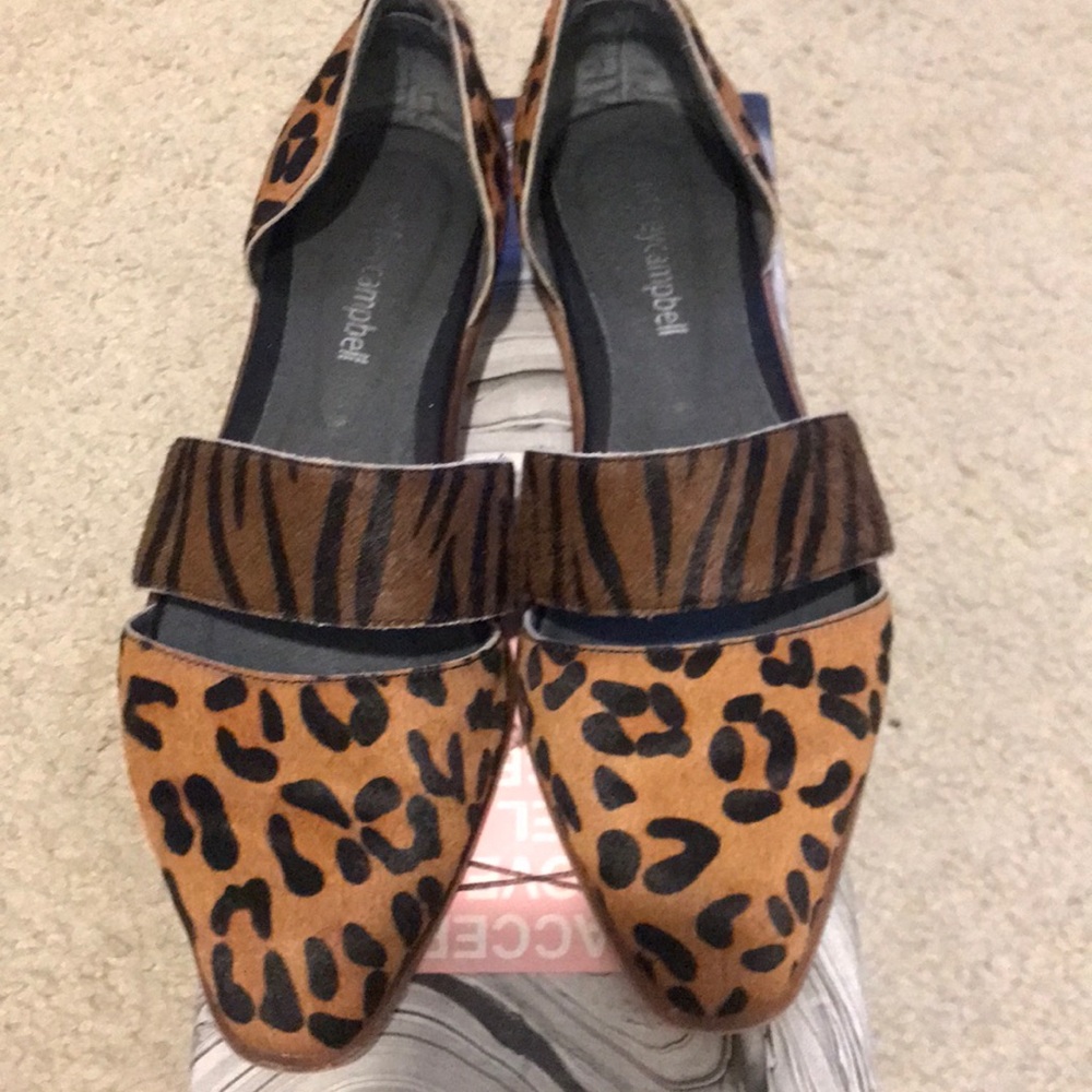 Jeffrey Campbell animal print flats